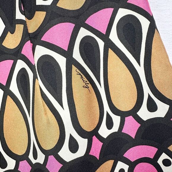 Milly New York Vintage Silk Mod Retro Shift Dress Size 4 Art Geometric - Picture 4 of 7